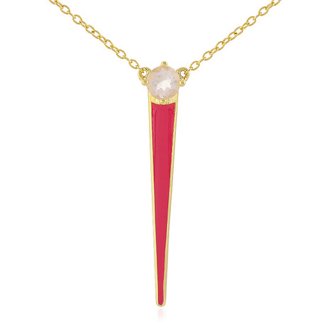 Rosenquarz-Silberhalskette