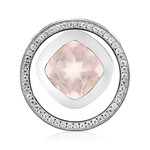 Rose Quartz Silver Pendant (MONOSONO COLLECTION)