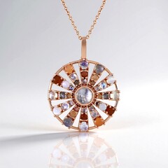 Collana in argento con Pietra di Luna Blu