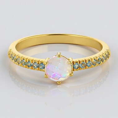 Zilveren ring met een Welo-opaal