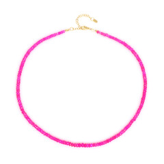 Äthiopischer Pinkfarbener Opal-Silberhalskette