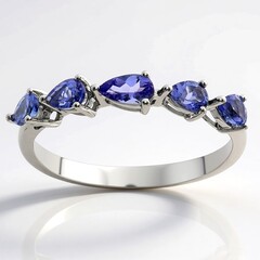 Anillo en oro con Tanzanita AAA