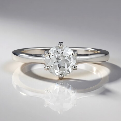 Anello in argento con Topazio Bianco