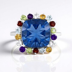 Anello in argento con Fluorite Cangiante