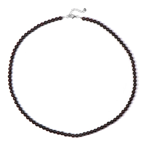 Collier en argent et Rhodolite du Rajasthan