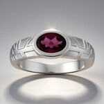 Anello in argento con Granato Roshoite (Pallanova)