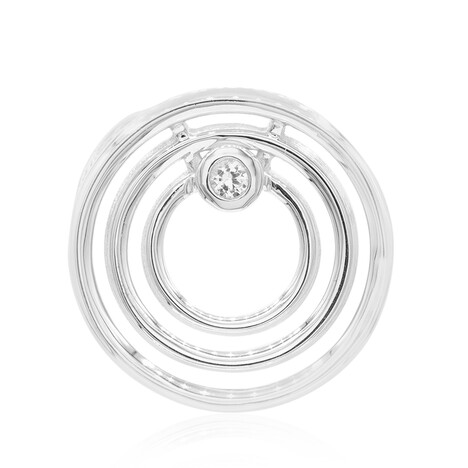 Weißer Topas-Silberanhänger (MONOSONO COLLECTION)