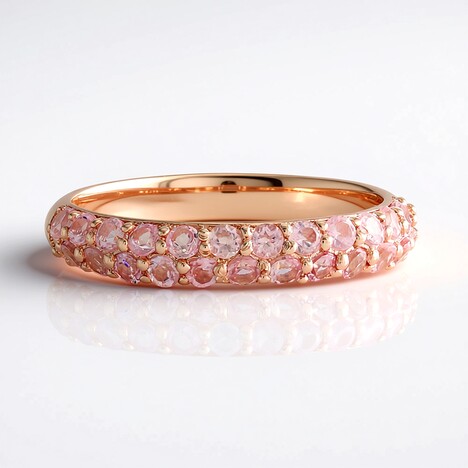 Anello in argento con Tormalina Rosa Nigeriana