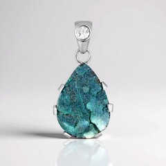 Ciondolo in argento con Silice gemma drusa (Bali Barong)