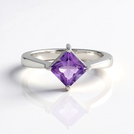 Anello in argento con Ametista Uruguay