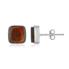 Ammolite Silver Earrings (Bali Barong)