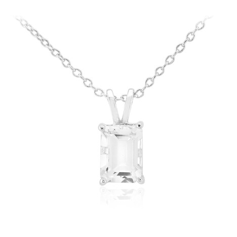 Collana in argento con Topazio Bianco