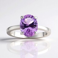 Bague en argent et Améthyste de Bolivie