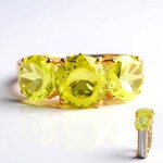 Anello in argento con Quarzo Ouro Verde (Gems en Vogue)