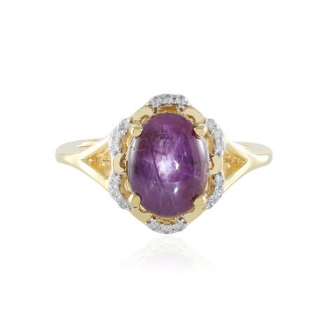 Bague en argent et Rubis étoilé