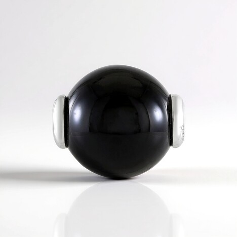 Ciondolo in argento con Agata Nera (MONOSONO COLLECTION)