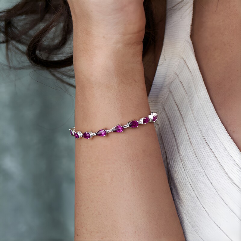 Rhodolith-Silberarmband