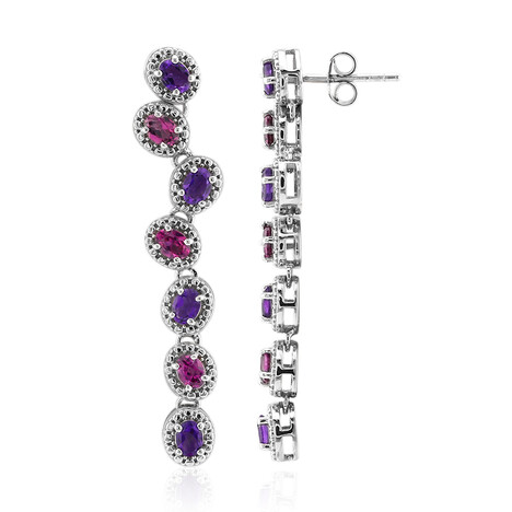 Edelstein-Silberohrringe