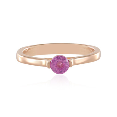 Pinkfarbener Madagaskar-Saphir-Silberring