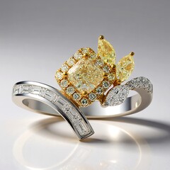 Anello in oro con Diamante Giallo SI2 (CIRARI)