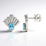 Orecchini in argento con Acquamarina del Mozambico (Pallanova)