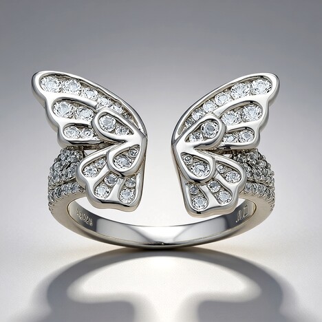 Bague en argent et Topaze blanche (Adela Silber)