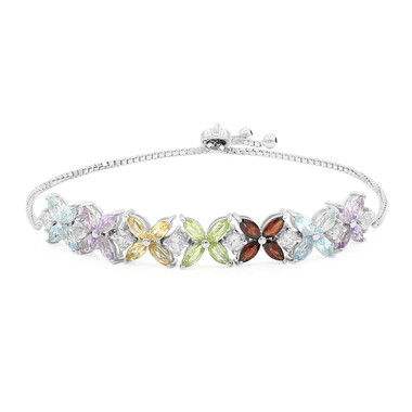Bracciale in argento con Topazio Blu Cielo