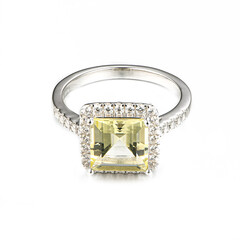 Limonen-Citrin-Silberring