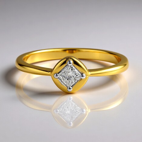 Anello in oro con Diamante SI1 (G) (Annette)