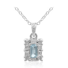 Sky Blue Topaz Silver Necklace