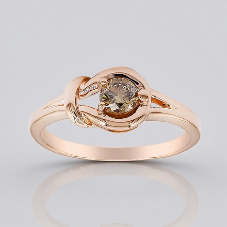 Anello in oro con Diamante Rose de France VS1 di Argyle (Annette)