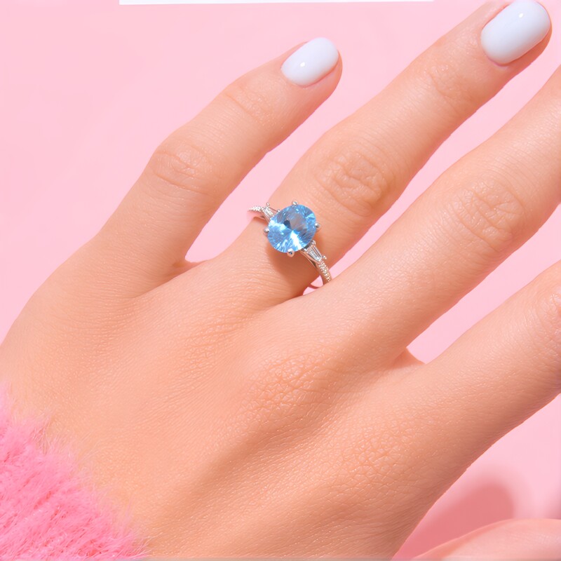 Brasilianischer Aquamarin-Goldring (CIRARI)