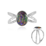 Gouden ring met een Andamooka-opaal (de Melo)