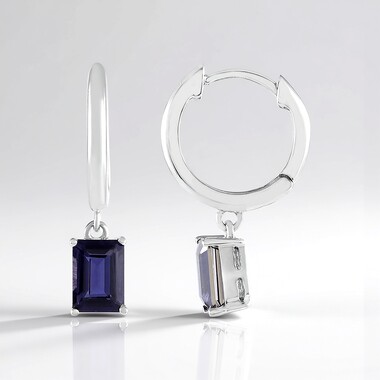 Iolite Silver Earrings