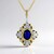 Collana in argento con Spinello Cobalto (Gems en Vogue)