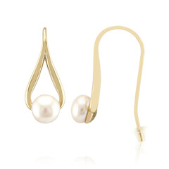 Boucles d'oreilles en argent et Perle blanche de culture d'eau douce (TPC)