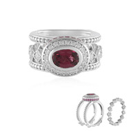 Malawi-Granat-Silberring (Dallas Prince Designs)