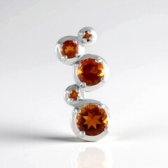 Ciondolo in argento con Citrino Madeira