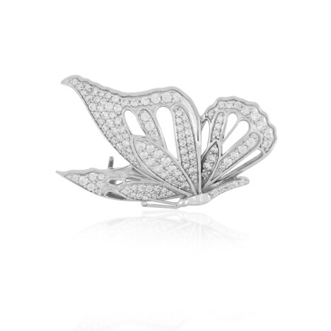 Broche en argent et Zircon (de Melo Essence)