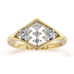 9K VVS1 (G) Diamond Gold Ring