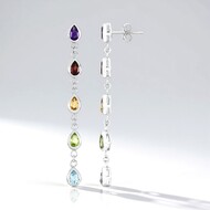 Pendientes en plata con Amatista de Zambia