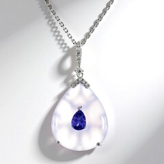 Collana in oro con Calcedonio Turco 
