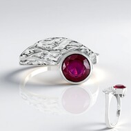 Anello in argento con Rubino del Madagascar (de Melo Essence)