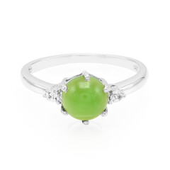 Bague en argent et Chrysoprase impériale