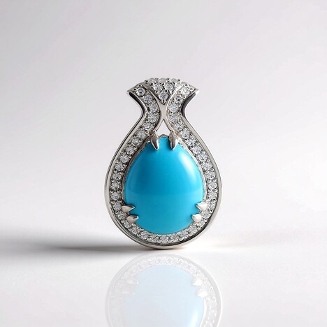 Ciondolo in argento con Turchese Sleeping Beauty