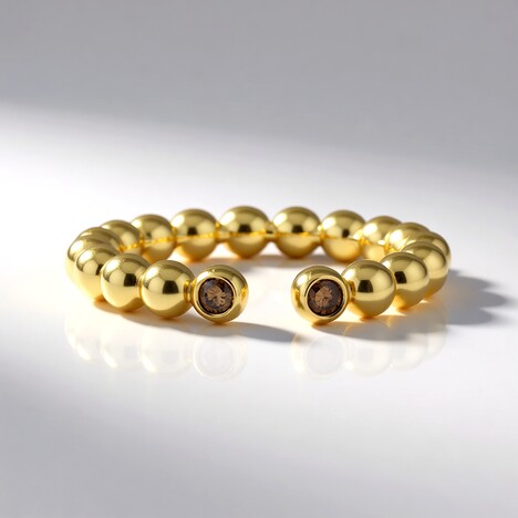 Anello in argento con Diamante Champagne I3