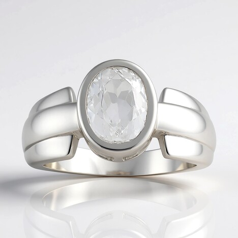 Anello in argento con Kunzite Bianca (Pallanova)