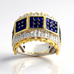 Anello in argento con Spinello Cobalto