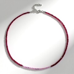 Collana in argento con Rubino del Madagascar