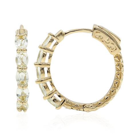 Grüner Amethyst-Silberohrringe